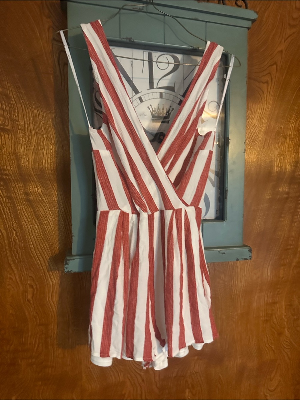 Lulu's Red and White Striped Women’s Romper